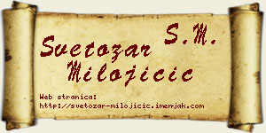 Svetozar Milojičić vizit kartica